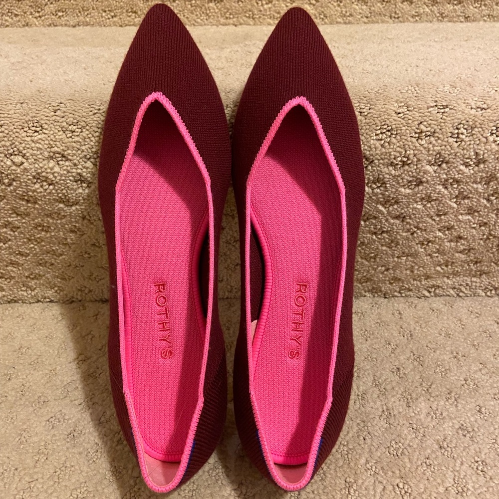 Rothy’s Merino Wool Points In Currant - Size 9 - image 1